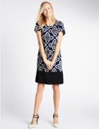 Marks & Spencer Printed Short Sleeve Tunic Multi