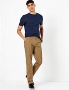 Marks & Spencer Slim Fit Cotton Chinos With Stretch Sand