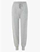 Marks & Spencer Pure Cashmere Textured Slim Leg Joggers Grey Mix