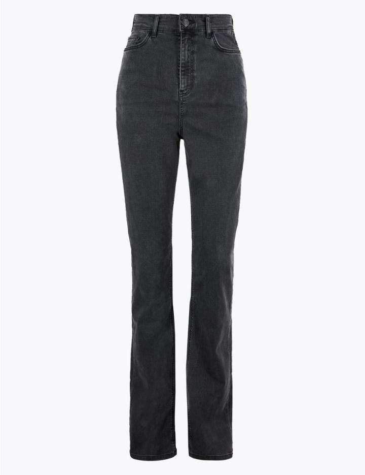 Marks & Spencer High Waist Slim Fit Flared Jeans Black