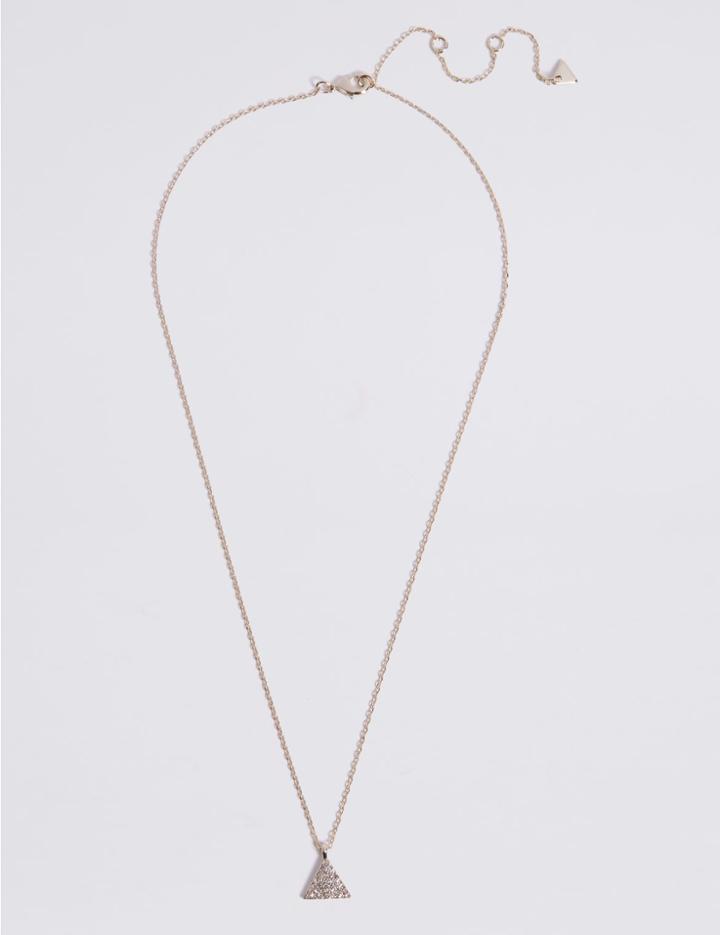 Marks & Spencer Triangle Modern Necklace Gold Mix