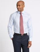 Marks & Spencer Pure Cotton Tailored Fit Shirt Sky Blue