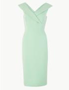 Marks & Spencer Double Crepe Short Sleeve Bodycon Dress Light Mint