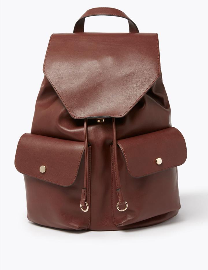 Marks & Spencer Ring Backpack Bag Chocolate
