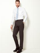 Marks & Spencer Shorter Length Slim Fit Twill Non Iron Shirt