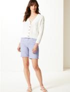 Marks & Spencer Denim Boyfriend Shorts Lilac