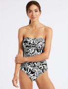 Marks & Spencer Secret Slimming&trade; Paisley Print Swimsuit Black Mix