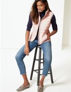 Marks & Spencer Lightweight Down & Feather Gilet With Stormwear&trade; Petal Pink