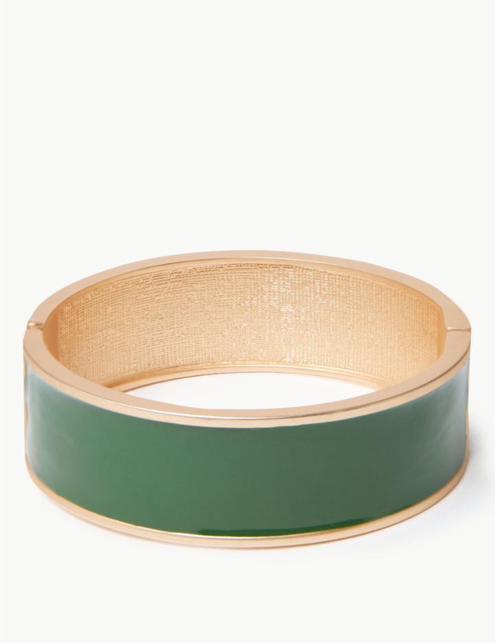 Marks & Spencer Slim Hinged Bangle Green Mix