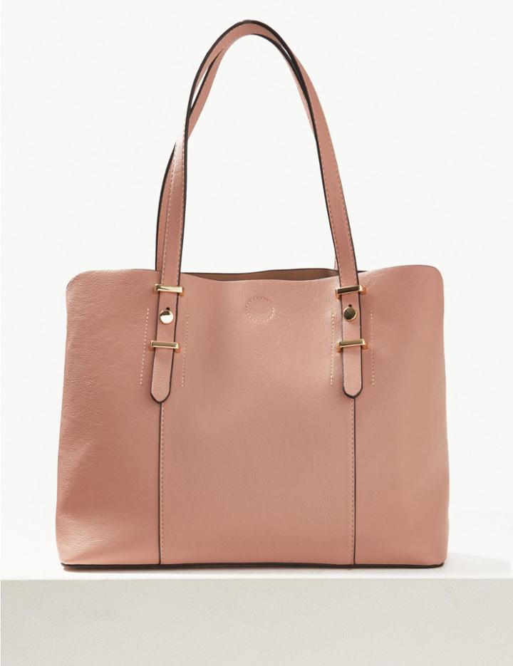 Marks & Spencer Soft Stud Tote Bag Blush