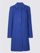 Marks & Spencer Patch Pocket Coat Blue