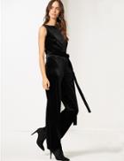 Marks & Spencer Velvet Maxi Jumpsuit Black