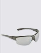 Marks & Spencer Half Rim Sport Sunglasses Silver Grey