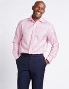Marks & Spencer Pure Cotton Easy To Iron Regular Fit Shirt Pink