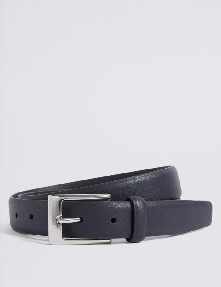 Marks & Spencer Rectangular Buckle Smart Belt Navy