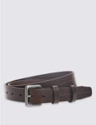 Marks & Spencer Leather Double Keeper Buckle Belt Brown