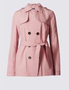 Marks & Spencer Belted Trench With Stormwear&trade; Blush Pink