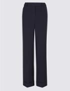 Marks & Spencer Turn-up Trousers Dark Navy