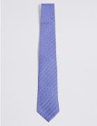 Marks & Spencer Pure Silk Cube Geometric Tie Blue Mix