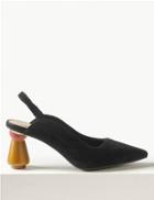 Marks & Spencer Suede Slingback Shoes Black