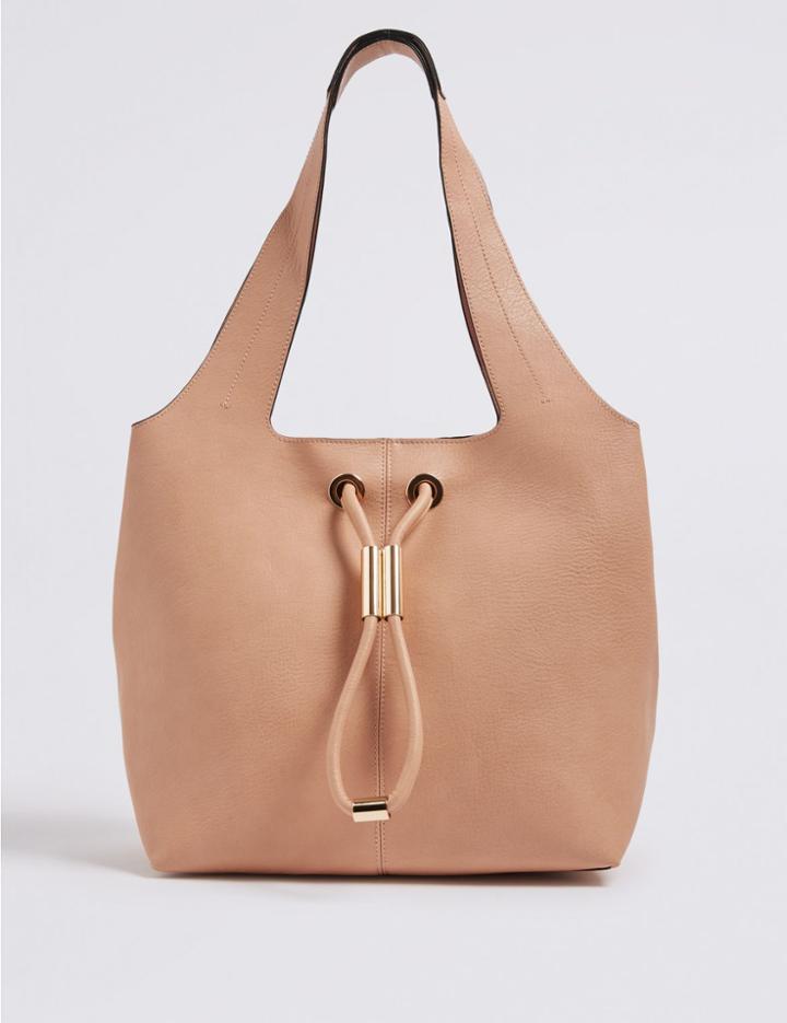 Marks & Spencer Faux Leather Toggle Shoulder Bag Nude