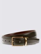Marks & Spencer Leather Antique Edge Reversible Belt Black/brown