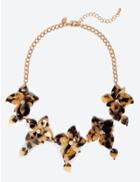 Marks & Spencer Oriental Flower Necklace Brown