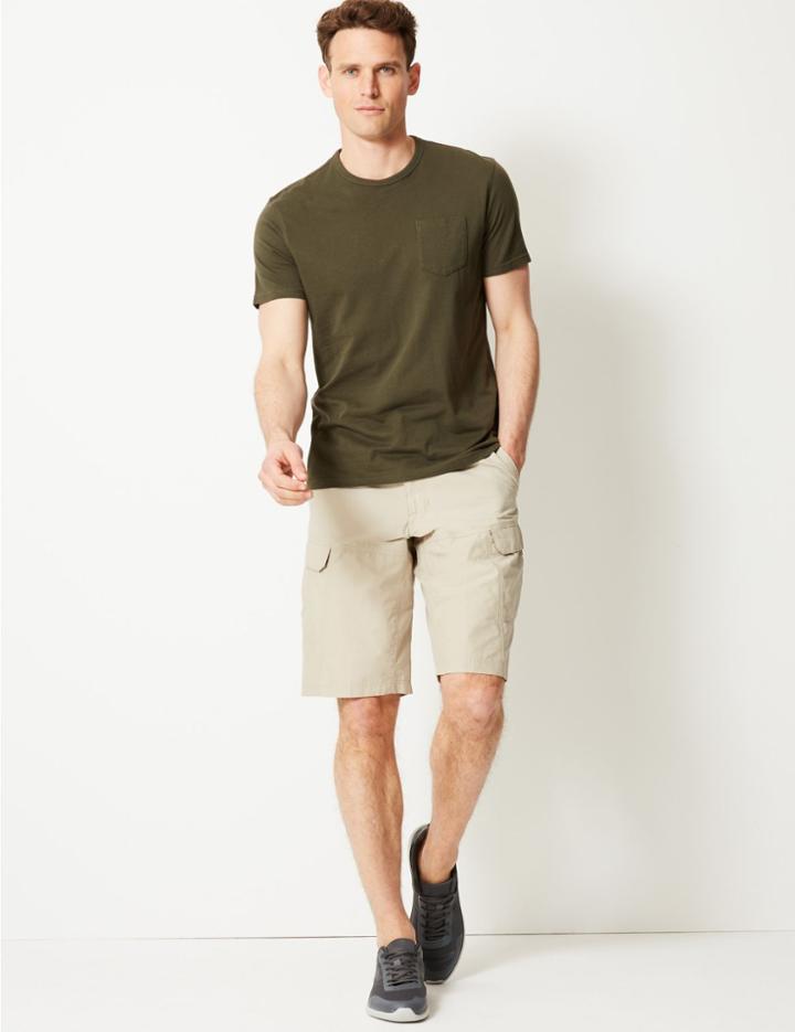 Marks & Spencer Trekking Shorts With Stormwear&trade; Light Stone