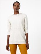 Marks & Spencer Cotton Rich Longline Sweatshirt Oatmeal