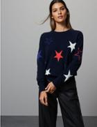 Marks & Spencer Pure Cashmere Star Long Sleeve Jumper Navy Mix