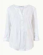 Marks & Spencer V-neck Long Sleeve Blouse Soft White