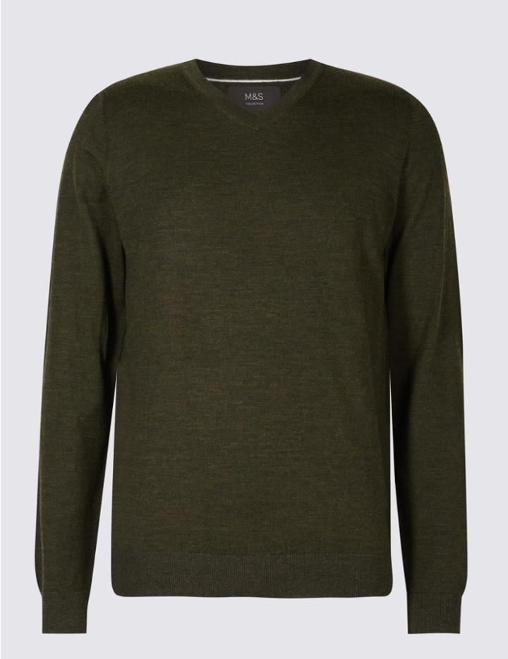 Marks & Spencer Pure Merino Wool Jumper Bark