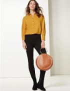 Marks & Spencer Oversized Long Sleeve Shirt Ochre