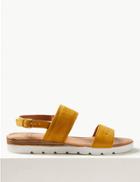 Marks & Spencer Suede Two Band Sandals Green