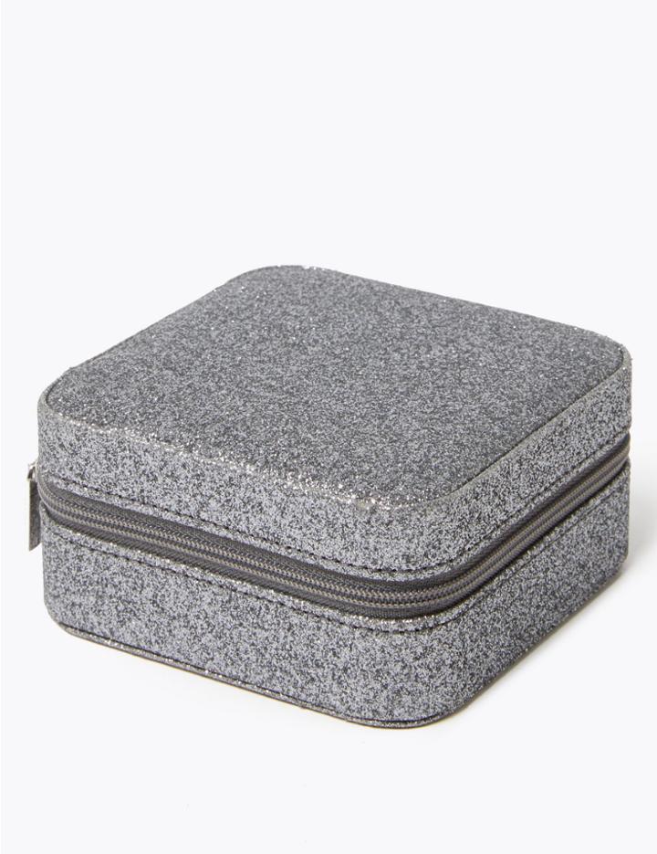 Marks & Spencer Mini Glitter Jewellery Storage Box Metallic