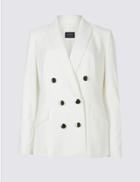 Marks & Spencer Gold Button Jacket Winter White