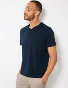 Marks & Spencer Pure Cotton V-neck T-shirt