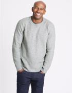 Marks & Spencer Supersoft Ribbed Jumper Silver Grey