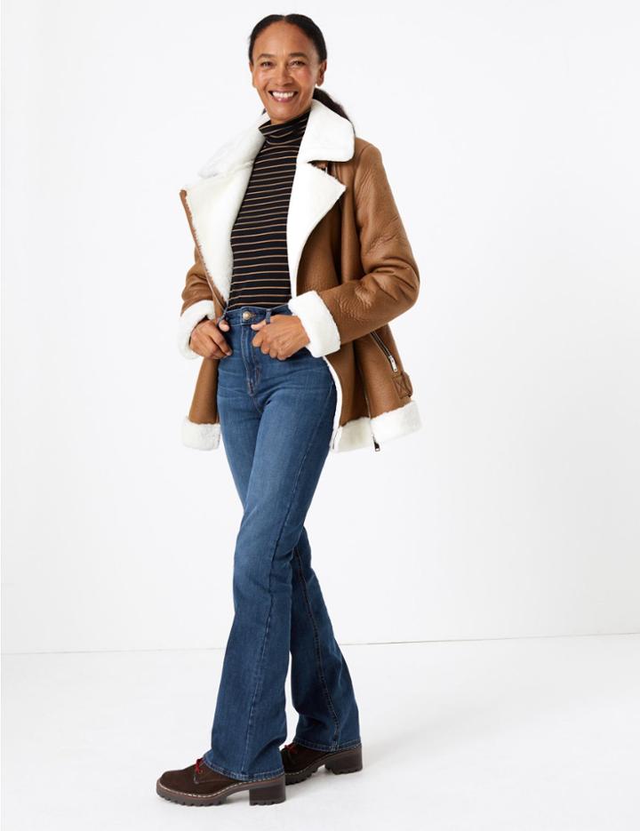 Marks & Spencer Magic Lift Bootcut Jeans Dark Indigo