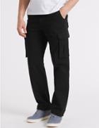 Marks & Spencer Pure Cotton Cargo Trousers Black