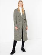 Marks & Spencer Wool Blend Dogtooth Print Overcoat Black Mix