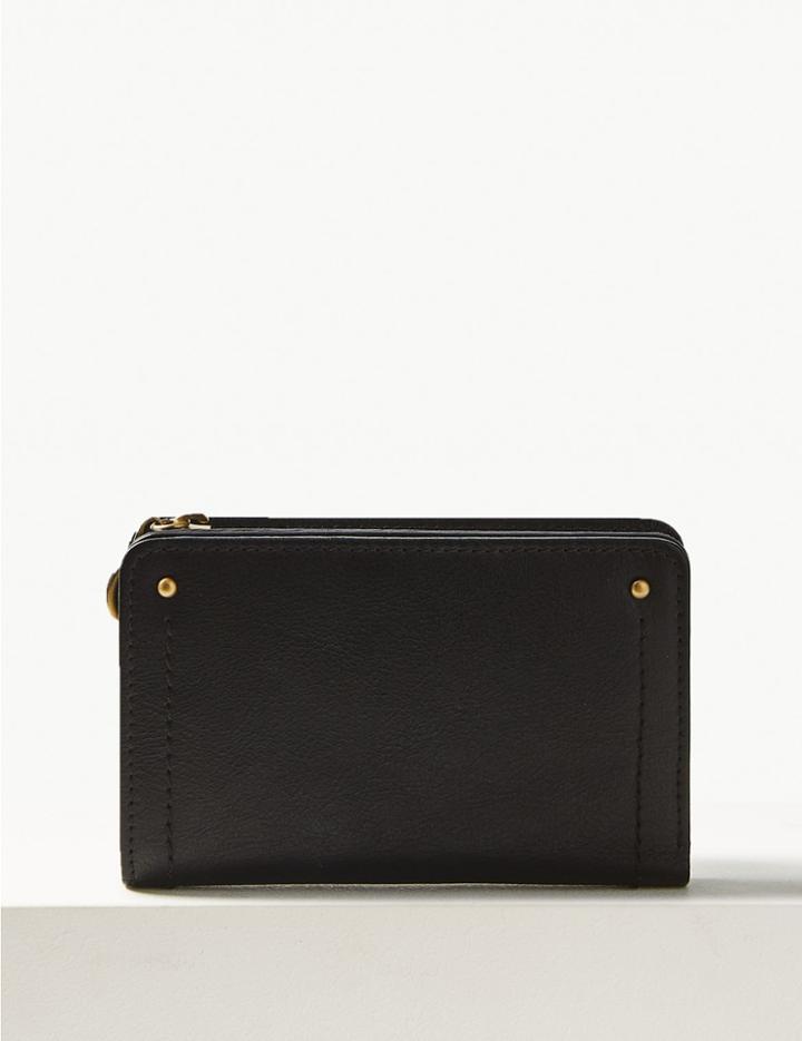 Marks & Spencer Leather Foldout Purse Black