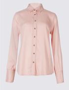 Marks & Spencer Garment Dye Long Sleeve Shirt Pink