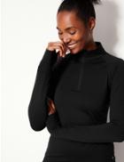Marks & Spencer Quick Dry Long Sleeve Run Top Black
