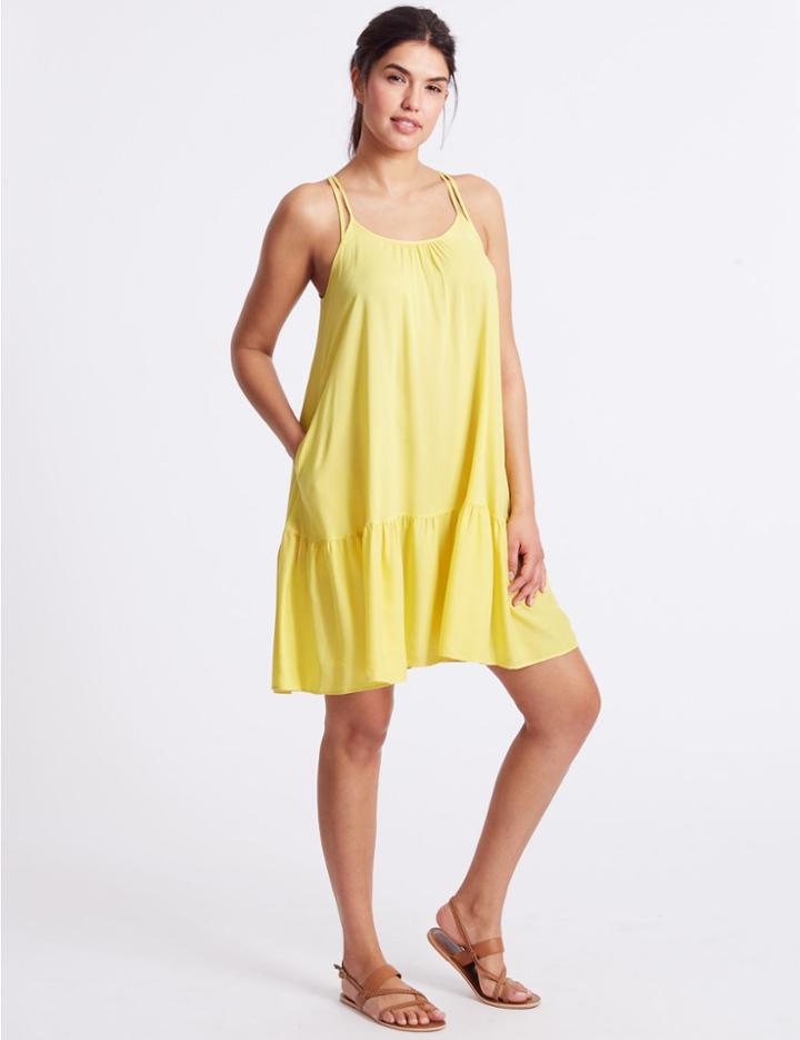 Marks & Spencer Woven Flippy Beach Dress Yellow
