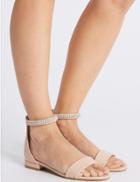 Marks & Spencer Jewel Ankle Strap Sandals Nude