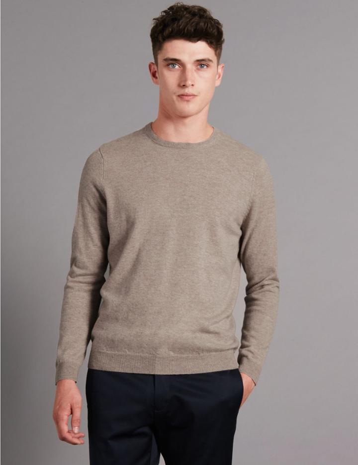 Marks & Spencer Pure Cashmere Crew Neck Jumper Natural