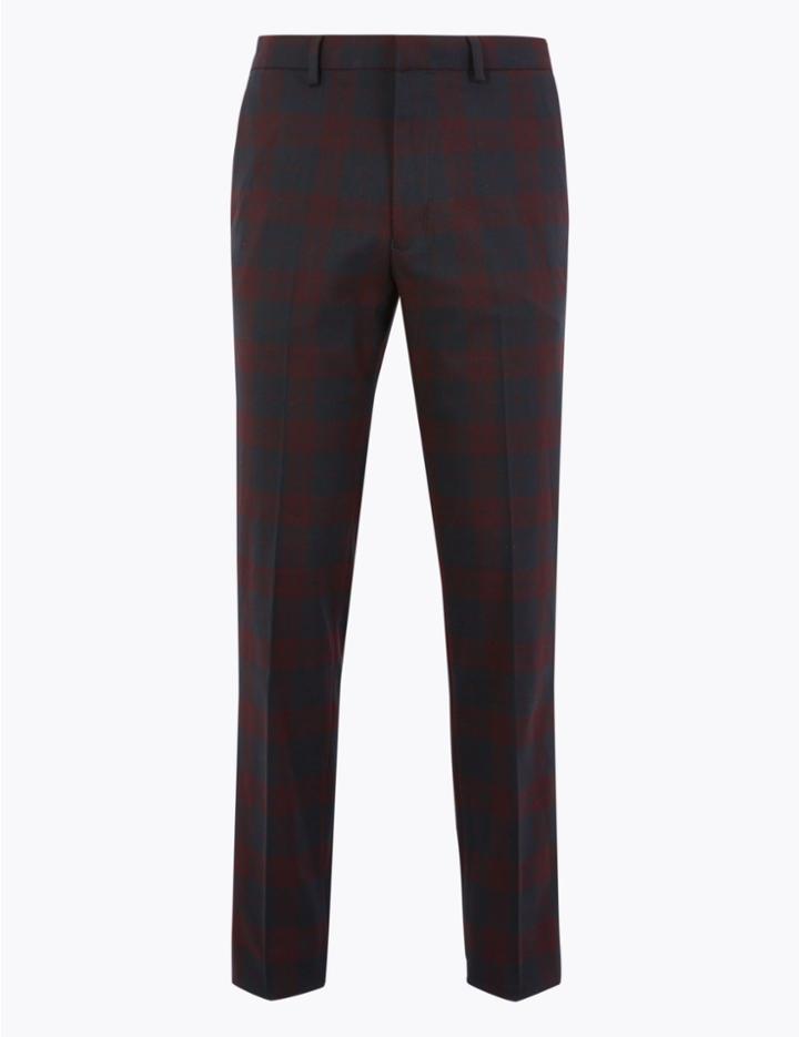 Marks & Spencer Slim Fit Trousers Burgundy