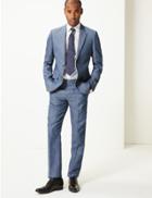 Marks & Spencer Tailored Fit Linen Miracle Jacket Indigo