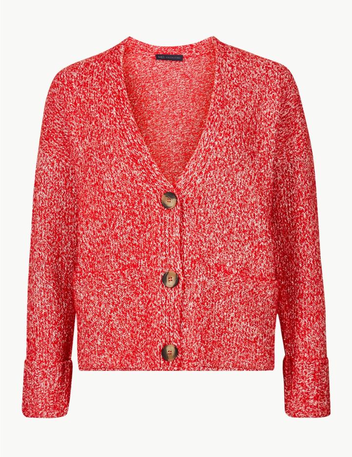 Marks & Spencer Textured Cardigan Periwinkle